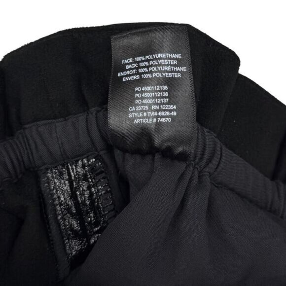 WILFRED Aritzia Jive High Rise Tie Waist Tapered Leg Vegan Leather Pant Sz XXS - Picture 6 of 7